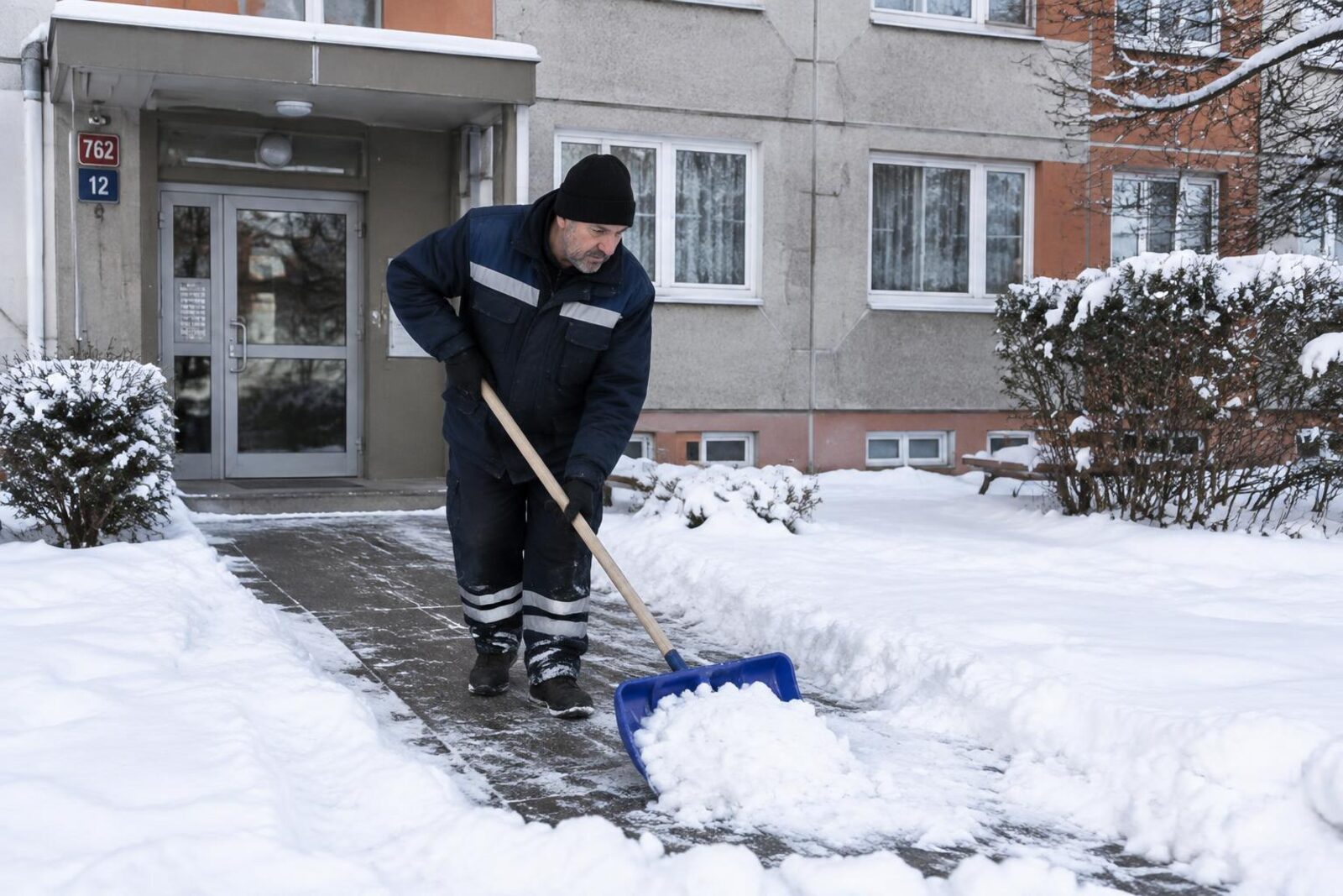 Úklid sněhu — fotografie z realizace